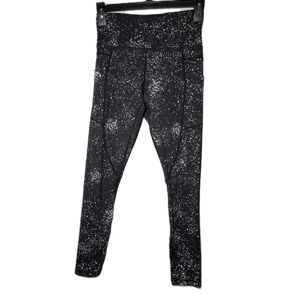 Zyia Active Pants - Zyia Active Sz 2 Black Silver Reflective Pocket Light N Tight Hi Rise Leggings